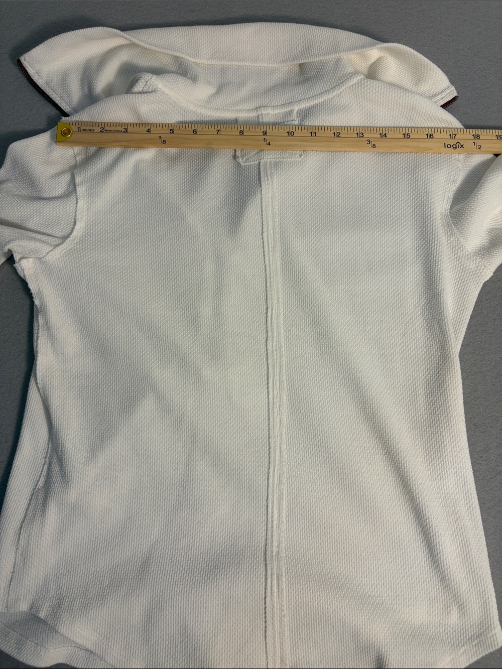 We The Free White Half-Zip Pullover with Brown Trim - Picture 8 of 12